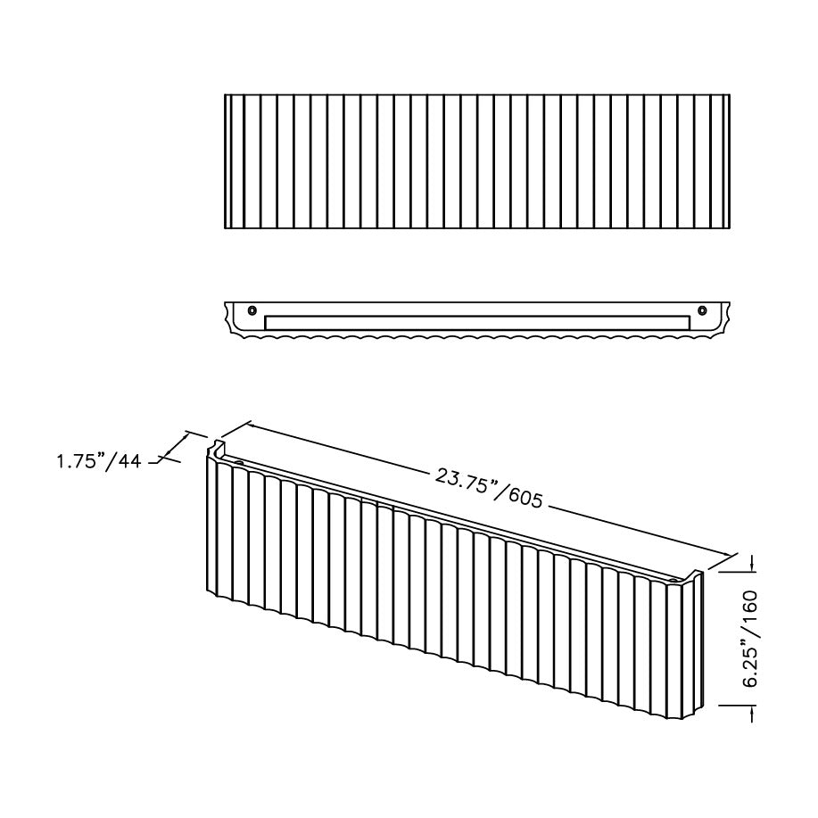 Delphi 24 LED Wall Sconce by Studio M Lighting – line drawing
