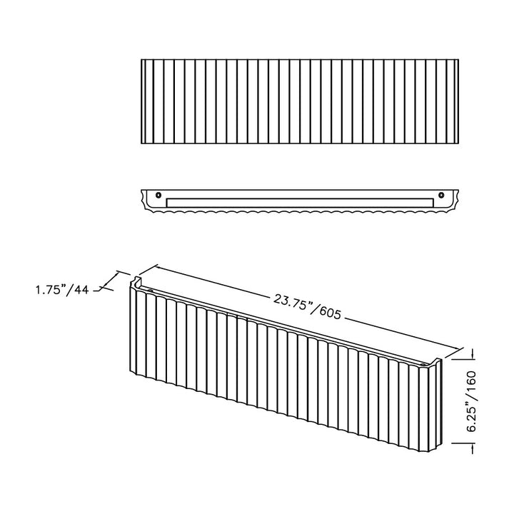 Delphi 24 LED Wall Sconce by Studio M Lighting – line drawing