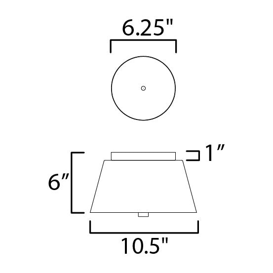 Miles 11 LED Flush Mount by Studio M Lighting – line drawing