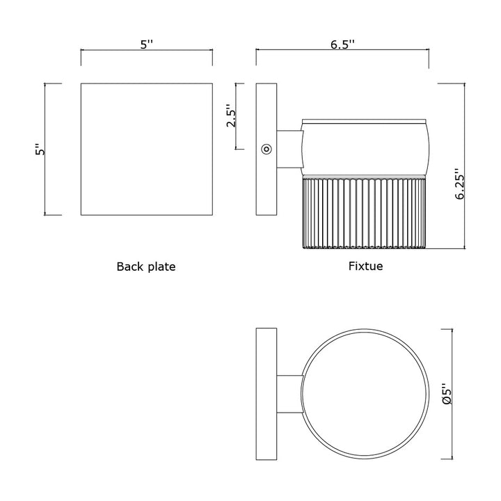 Modular 1-Light LED Outdoor by Studio M Lighting – line drawing