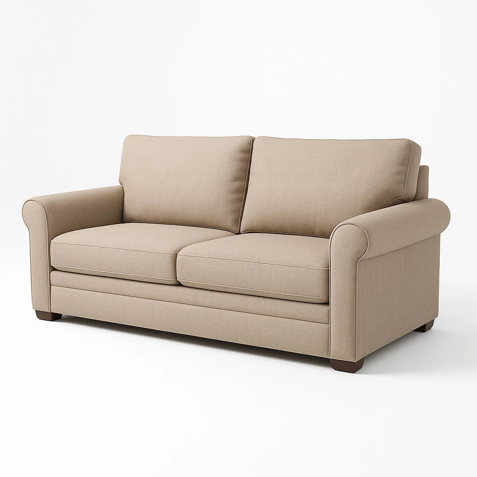 Three-quarter view of the American Leather Gaines Today Sleeper