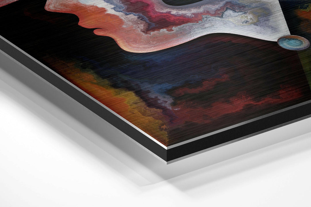 Spiral Thoughts Brushed Aluminium Dibond Wall Art.