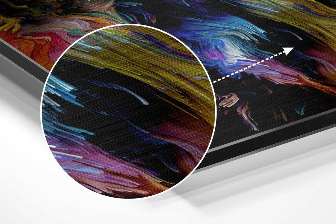 Feel  the Music Brushed Aluminium Dibond Wall Art.