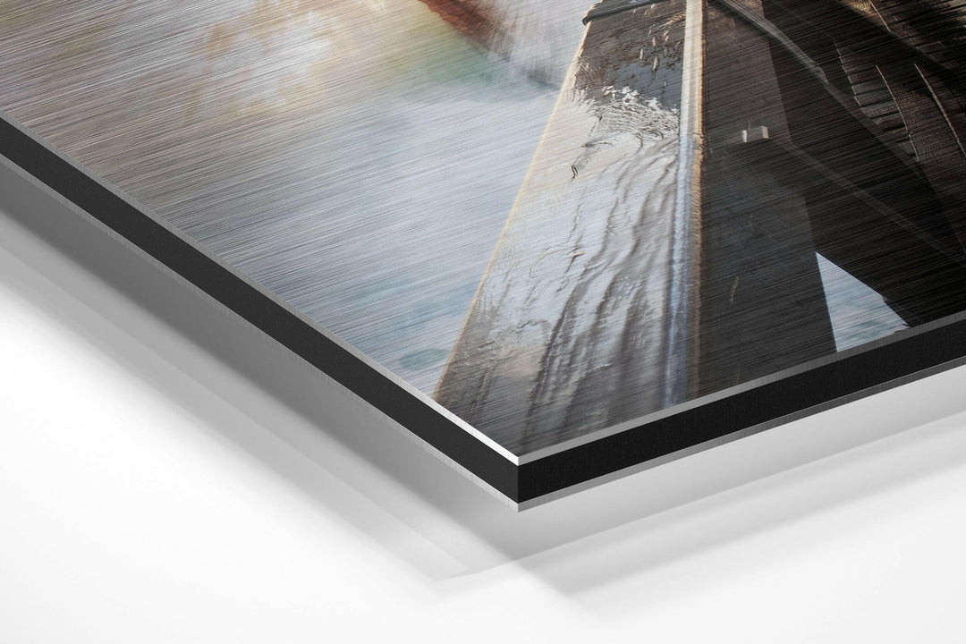 Lighthouse Brushed Aluminium Dibond Wall Art.