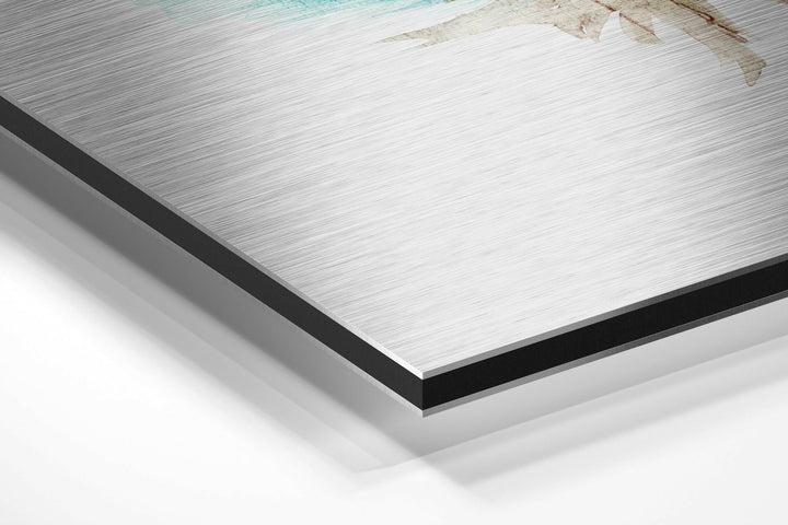 Flower Brushed Aluminium Dibond Wall Art.