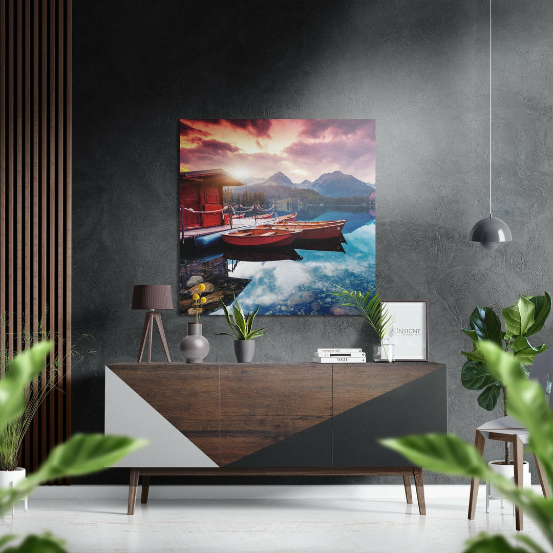 Boats  Brushed Aluminium Dibond Wall Art.
