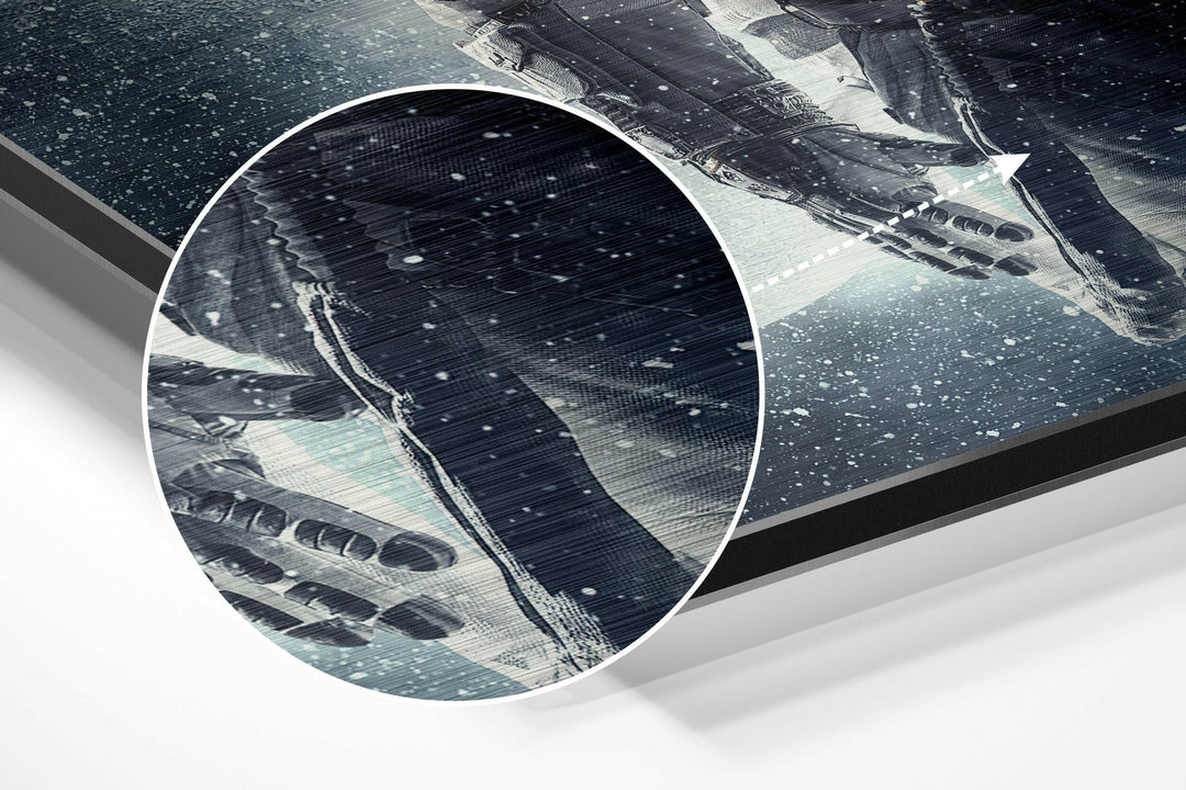 Space Traveller Brushed Aluminium Dibond Wall Art.