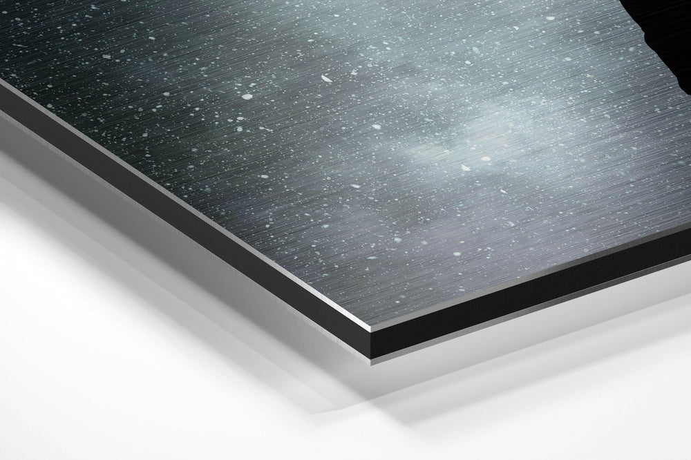 Up Brushed Aluminium Dibond Wall Art.