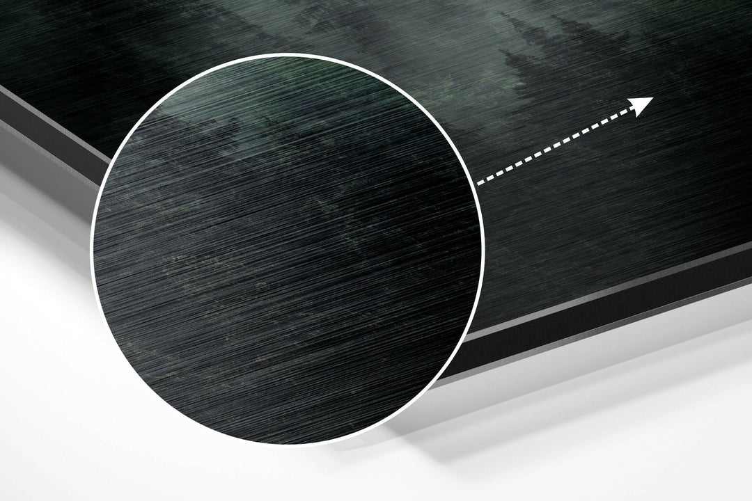 Forest Brushed Aluminium Dibond Wall Art.