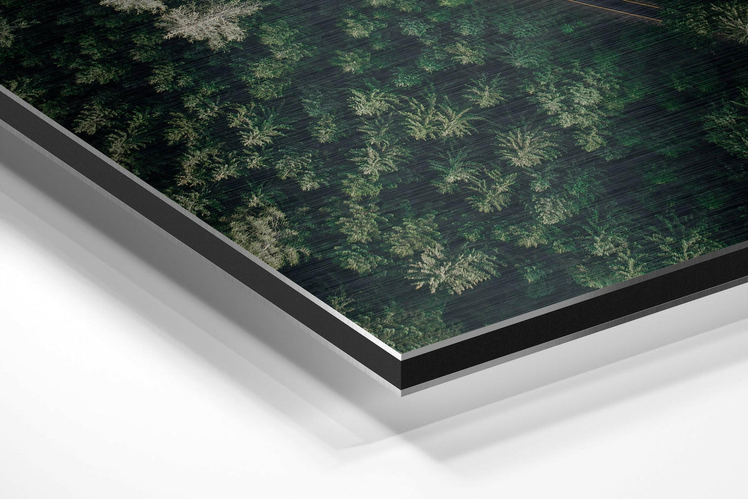 Fifty Tones of Green Brushed Aluminium Dibond Wall Art.