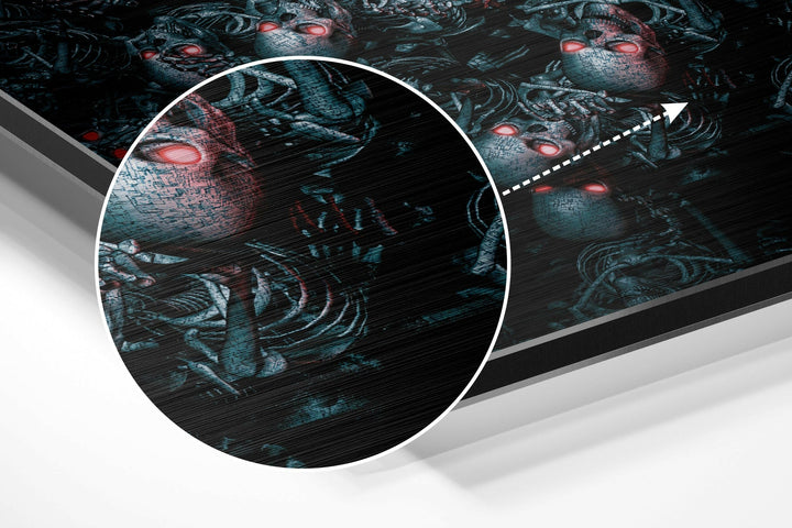 Android Cemetery Brushed Aluminium Dibond Wall Art.