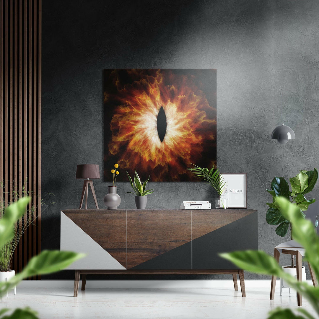 Eye of Sauron Brushed Aluminium Dibond Wall Art.