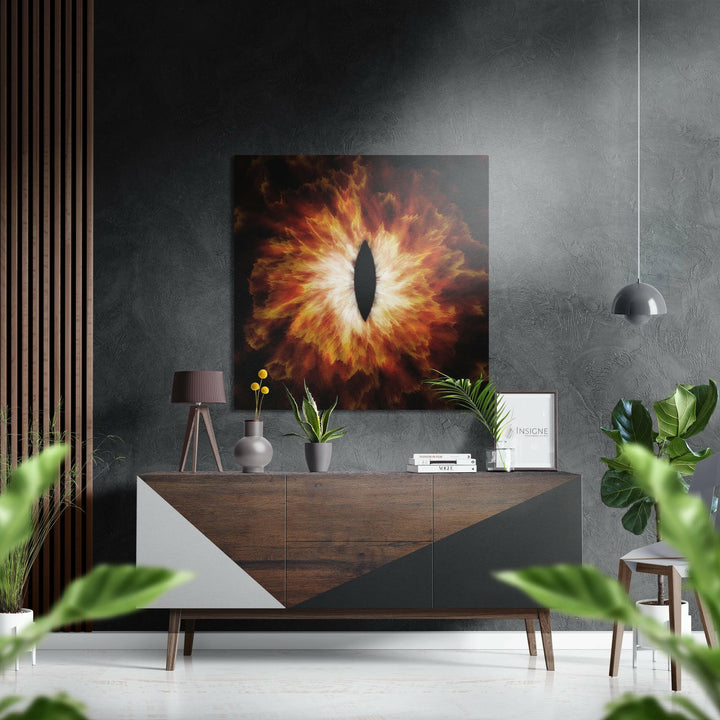 Eye of Sauron Brushed Aluminium Dibond Wall Art.