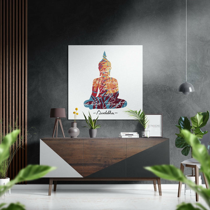 Buddha Brushed Aluminium Dibond Wall Art.