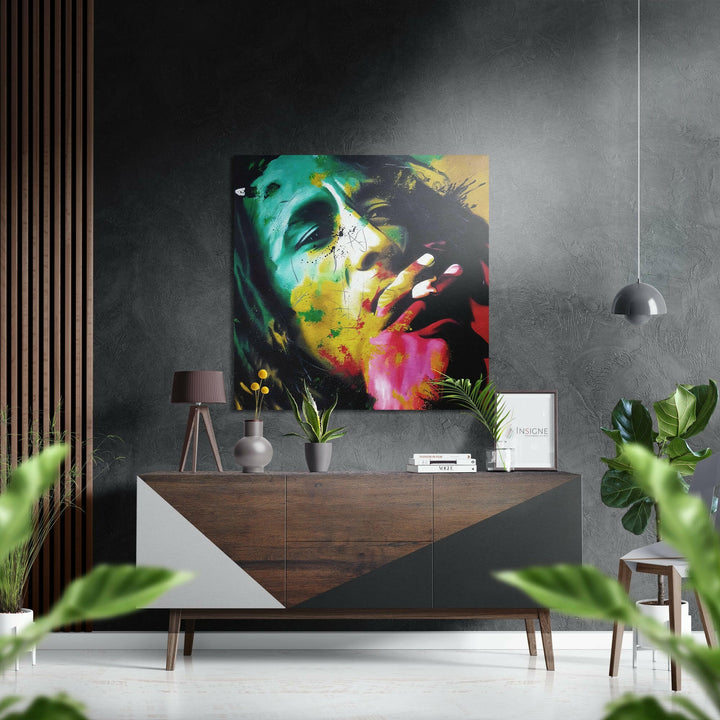 Bob Marley Brushed Aluminium Dibond Wall Art.