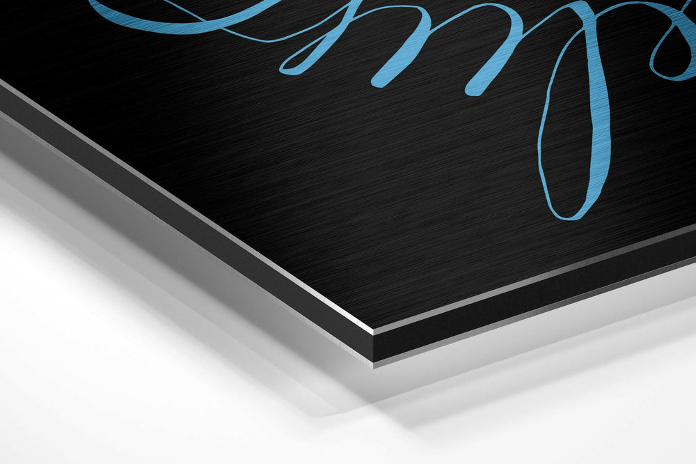 Believe in Impossible Brushed Aluminium Dibond Wall Art.