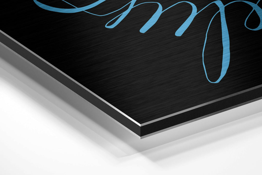 Believe in Impossible Brushed Aluminium Dibond Wall Art.