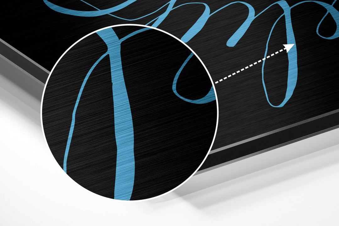 Believe in Impossible Brushed Aluminium Dibond Wall Art.