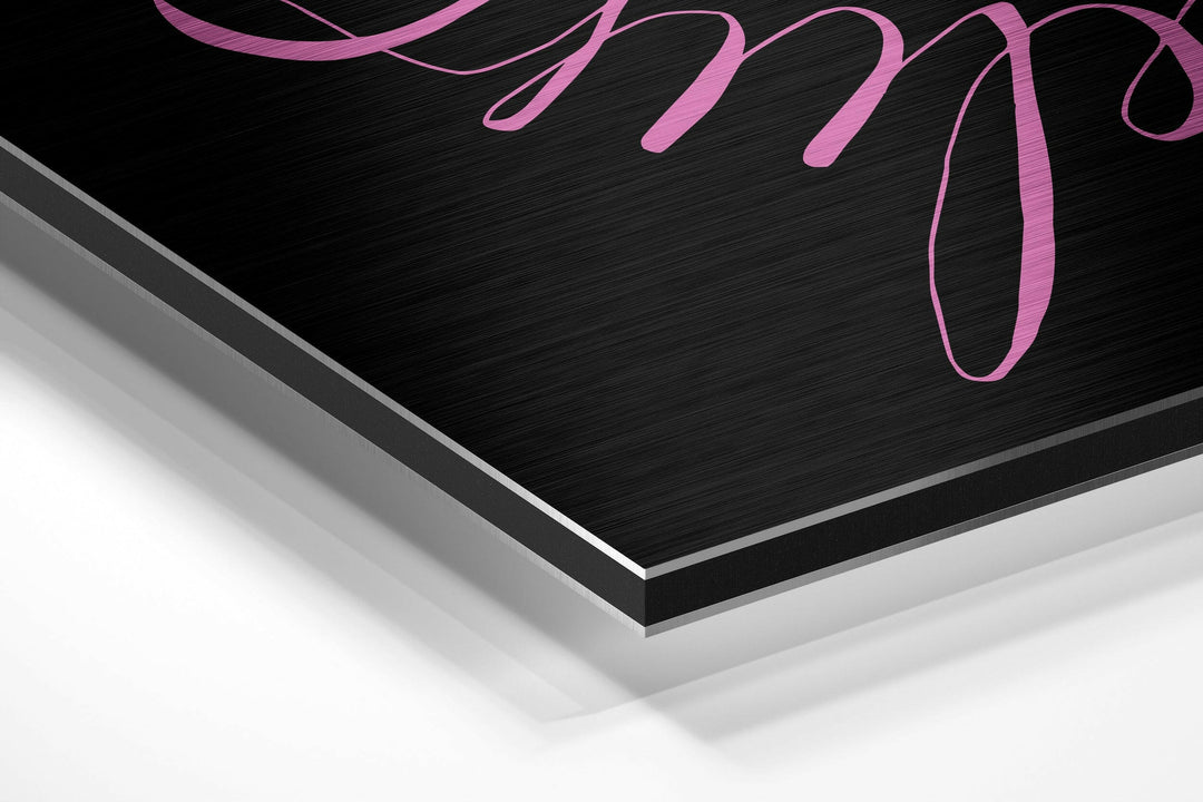 Believe in Impossible Brushed Aluminium Dibond Wall Art.