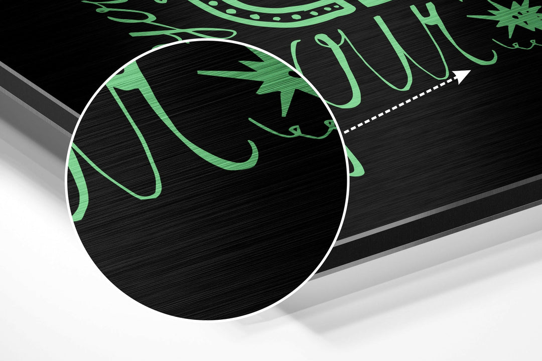 Change Your Thoughts Brushed Aluminium Dibond Wall Art.