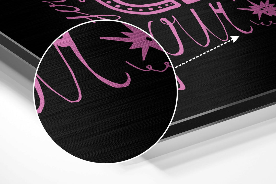 Change Your Thoughts Brushed Aluminium Dibond Wall Art.