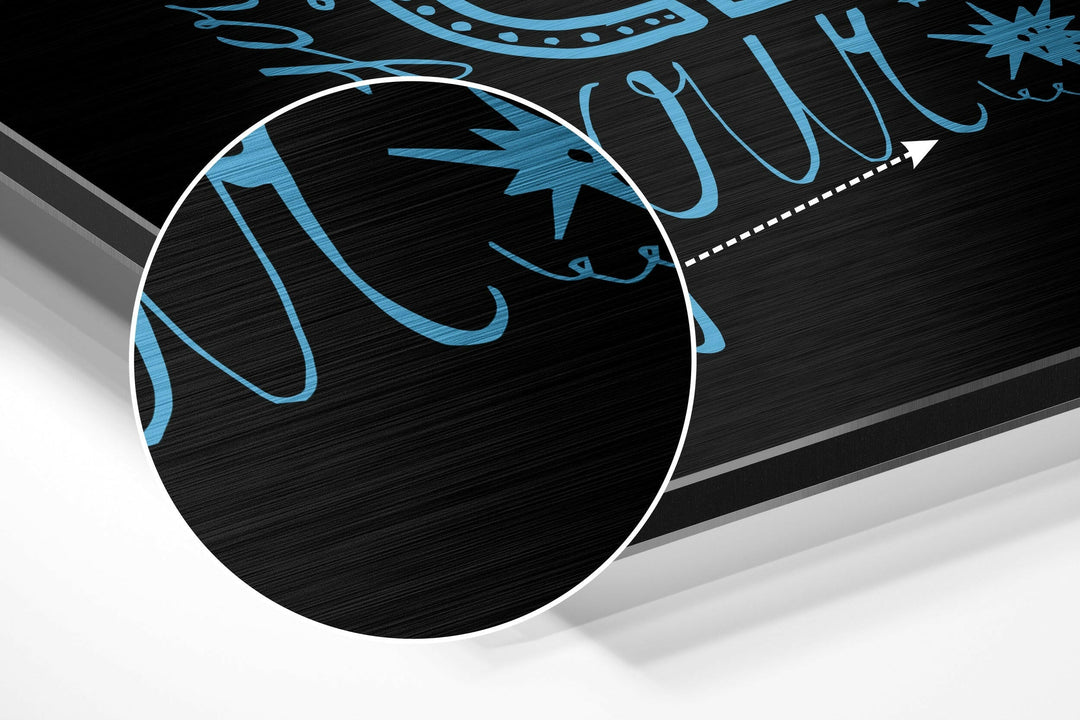 Change Your Thoughts Brushed Aluminium Dibond Wall Art.