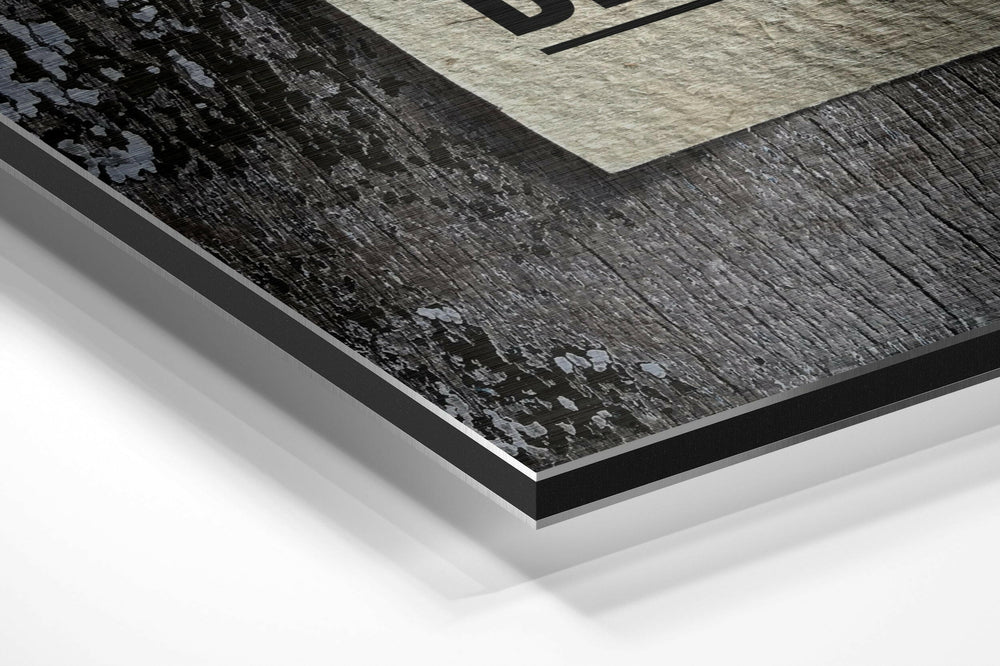 Progress Brushed Aluminium Dibond Wall Art.