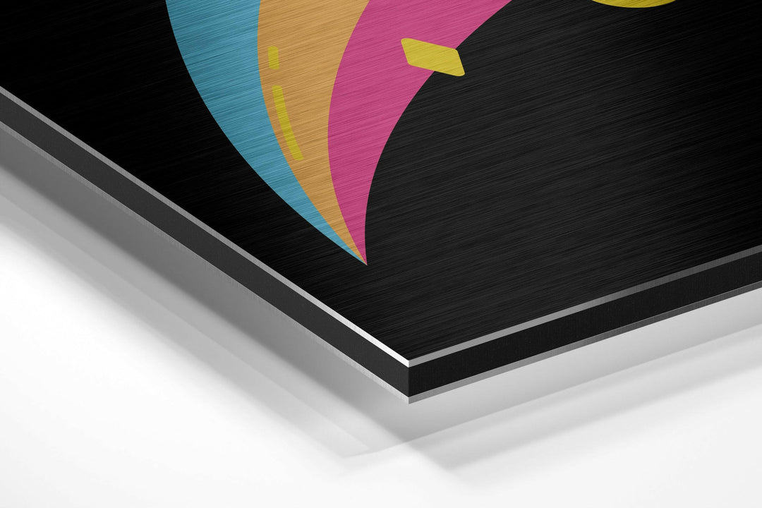 Go for It Brushed Aluminium Dibond Wall Art.