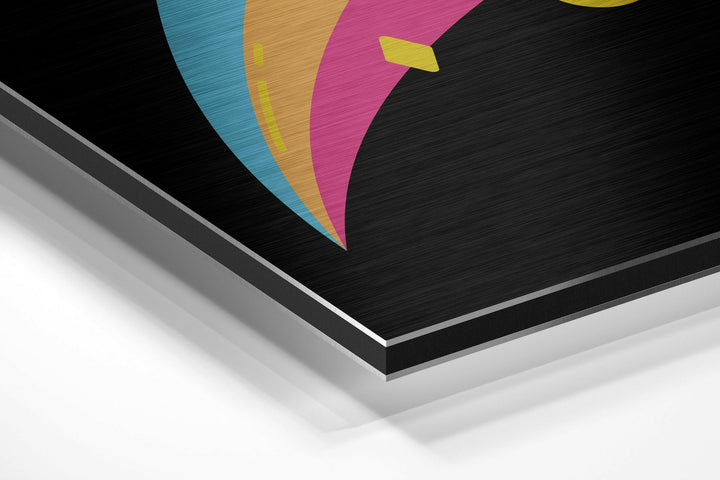 Go for It Brushed Aluminium Dibond Wall Art.