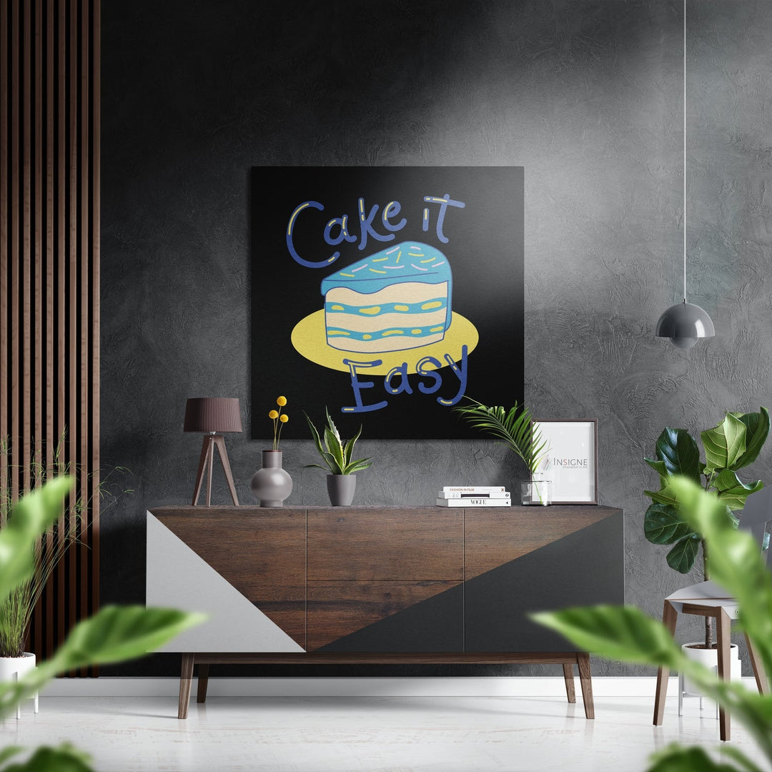 Cake it Easy Brushed Aluminium Dibond Wall Art.