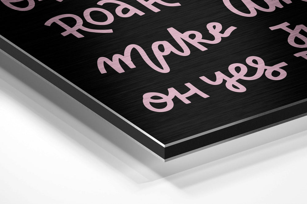 Motivation Brushed Aluminium Dibond Wall Art.