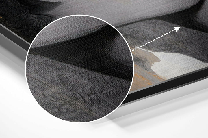 Woman Brushed Aluminium Dibond Wall Art.