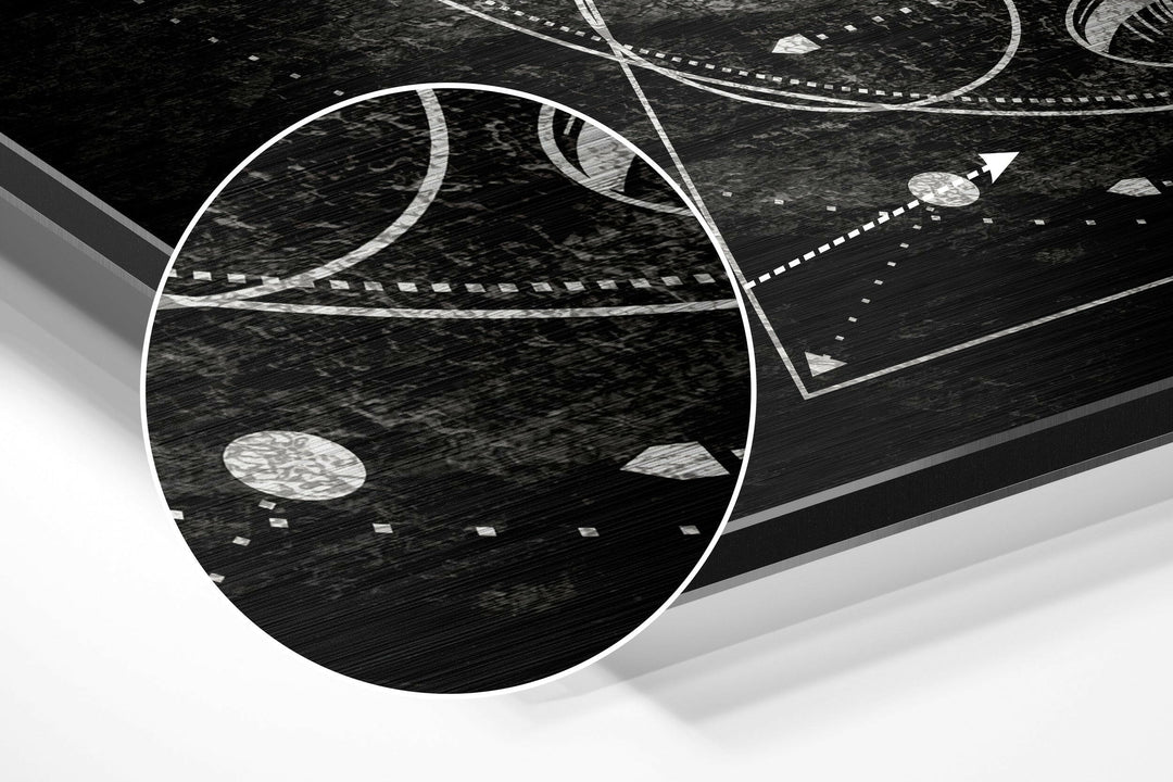 Lines of Space Brushed Aluminium Dibond Wall Art.