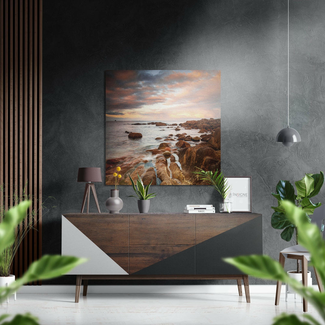 Coast Brushed Aluminium Dibond Wall Art.