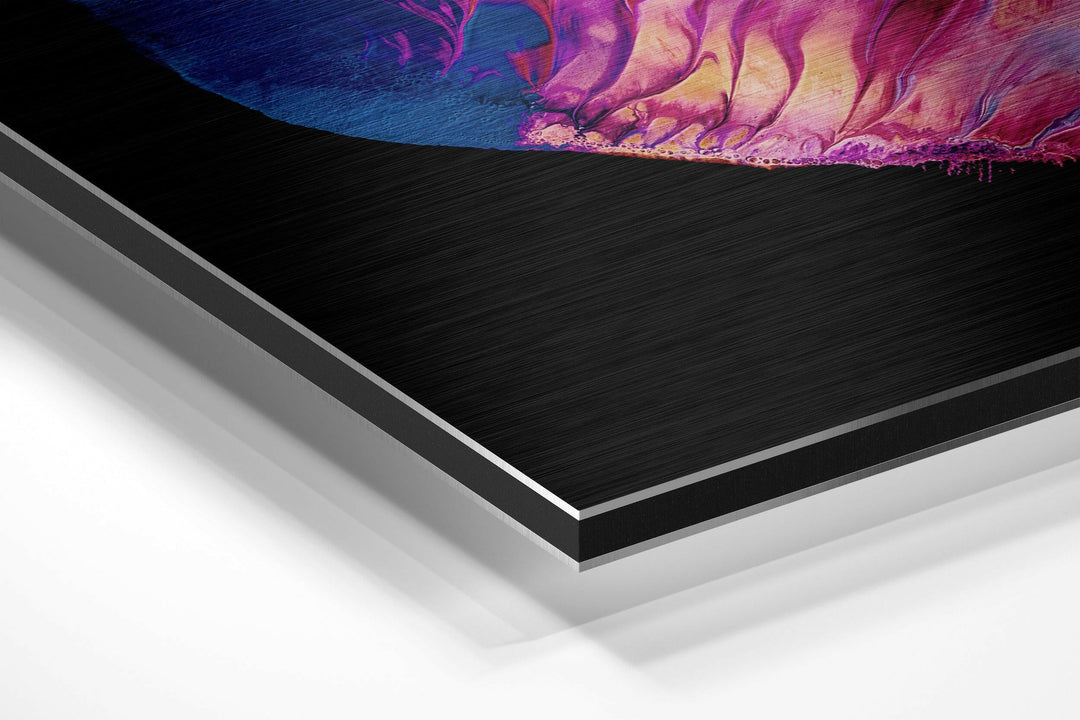 Color Cascade Brushed Aluminium Dibond Wall Art.