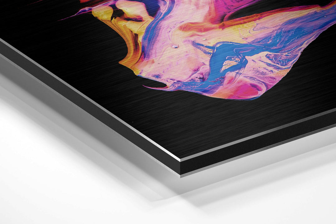 Dance of Colors Brushed Aluminium Dibond Wall Art.