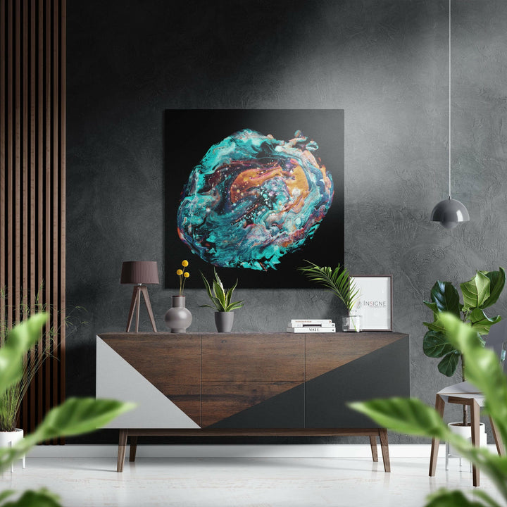 Dance of Green Brushed Aluminium Dibond Wall Art.