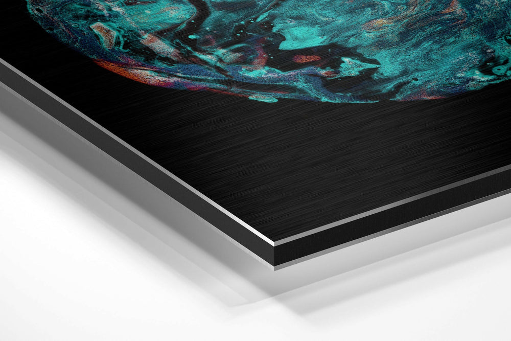 Dance of Green Brushed Aluminium Dibond Wall Art.