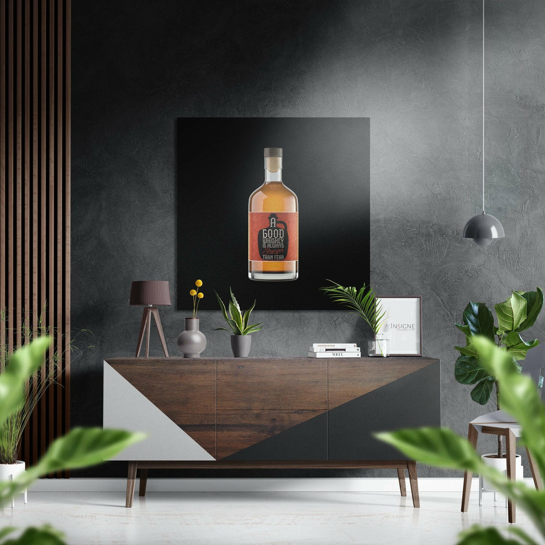 Whiskey Brushed Aluminium Dibond Wall Art.