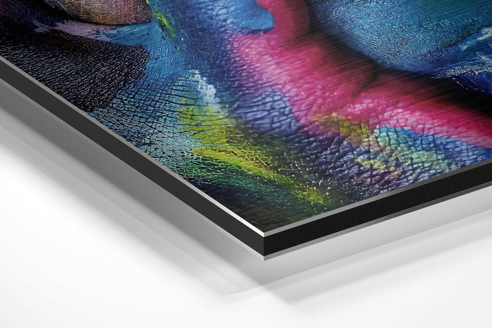 Woman Brushed Aluminium Dibond Wall Art.