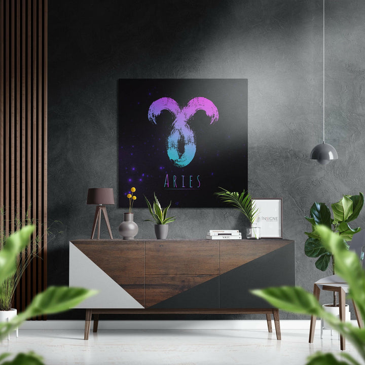 Aries Brushed Aluminium Dibond Wall Art.