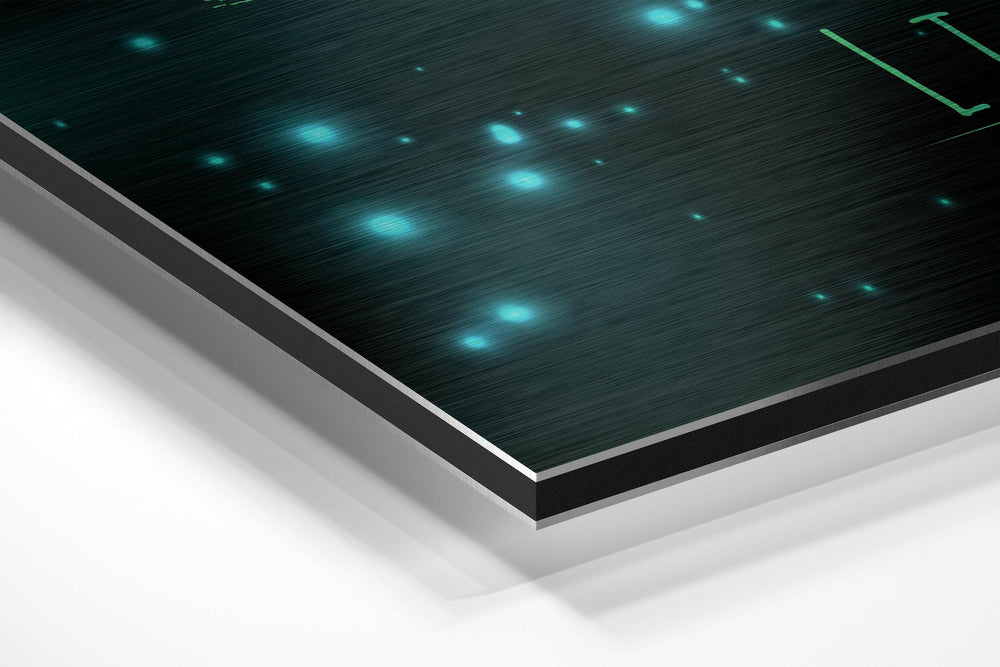 Libra Brushed Aluminium Dibond Wall Art.