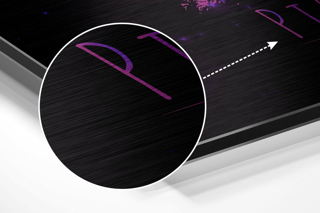 Pisces Brushed Aluminium Dibond Wall Art.