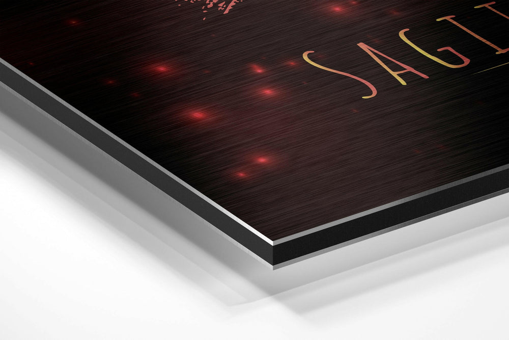 Sagittarius Brushed Aluminium Dibond Wall Art.
