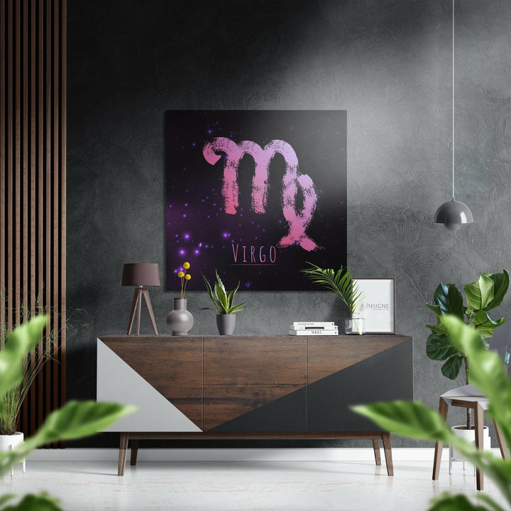 Virgo Brushed Aluminium Dibond Wall Art.