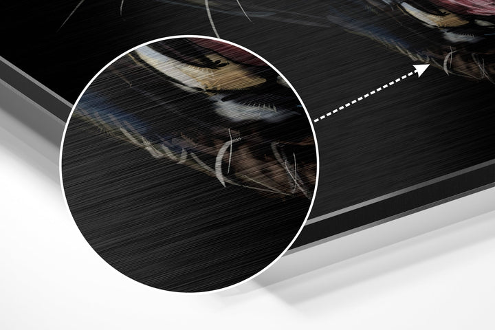 Black Panther Brushed Aluminium Dibond Wall Art.