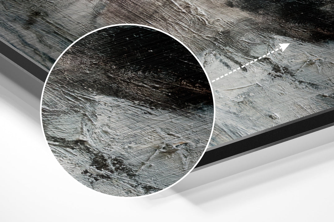 Silence Brushed Aluminium Dibond Wall Art.