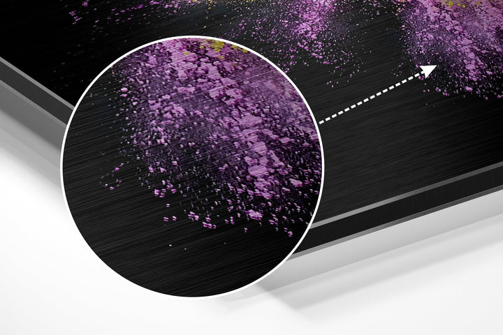 Color Burst Brushed Aluminium Dibond Wall Art.