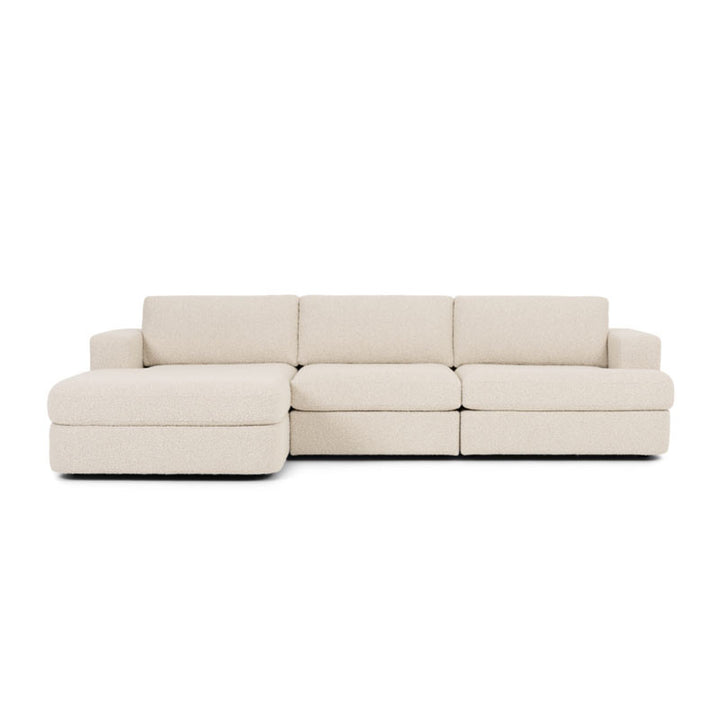 Matteo family sectional configuration on white — not the included straight MTE-SO2-ST sofa; additional chaise and frames are not included