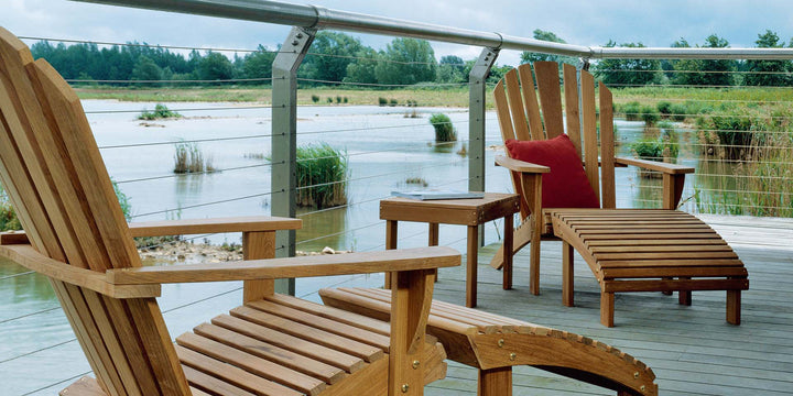Adirondack Footrest by Barlow Tyrie – Adirondack collection lifestyle
